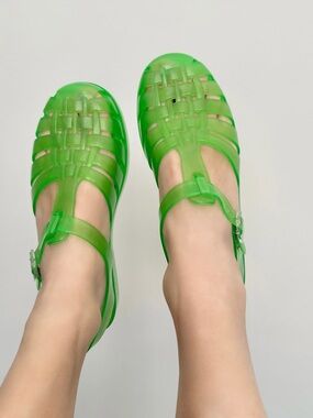 Melissa Possession Jelly Sandals Fisherman Sandals in Clear Green Size7